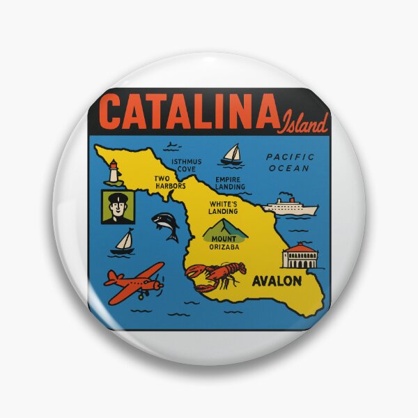 Item preview, Catalina Island Vintage Style Decal designed and sold by Decal Mania.