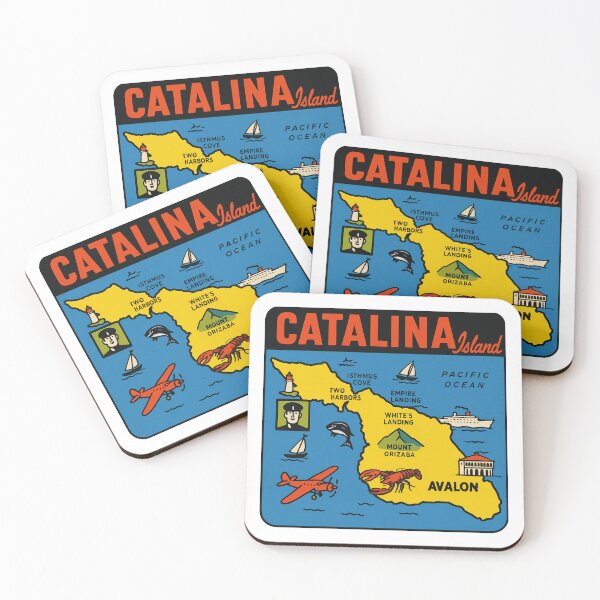 Item preview, Catalina Island Vintage Style Decal designed and sold by Decal Mania.