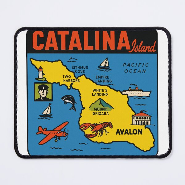 Item preview, Catalina Island Vintage Style Decal designed and sold by Decal Mania.
