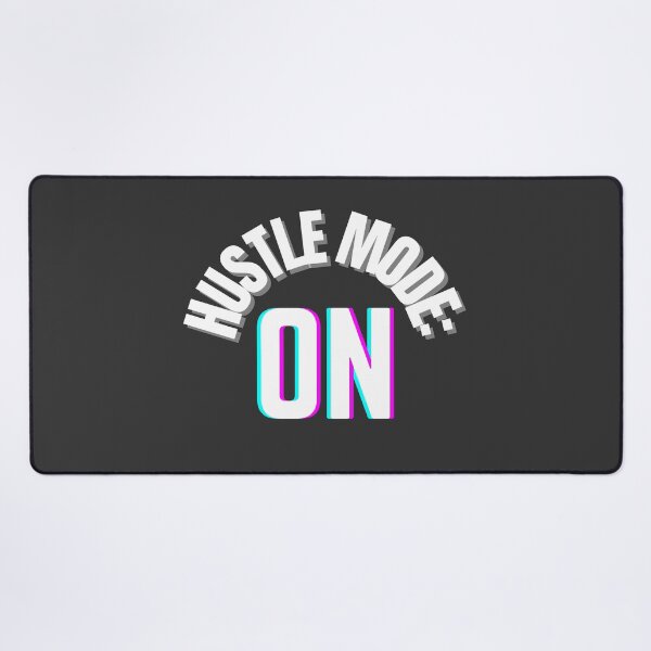 Item preview, Hustle Mode: ON – White Motivational Typography on Charcoal designed and sold by thoratsdesign.