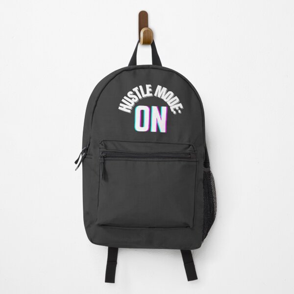 Item preview, Hustle Mode: ON – White Motivational Typography on Charcoal designed and sold by thoratsdesign.