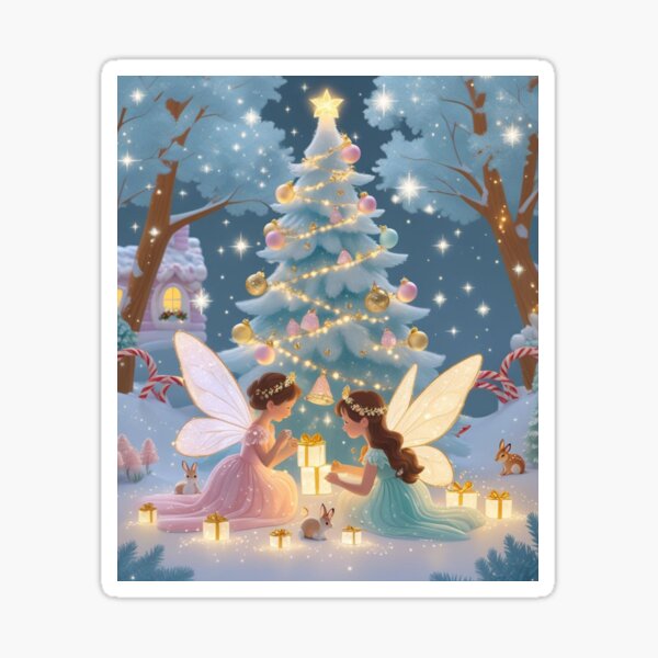 Item preview, Fairy Tale Christmas Magical Winter Wonderland with Gift Fairies designed and sold by Avyron.