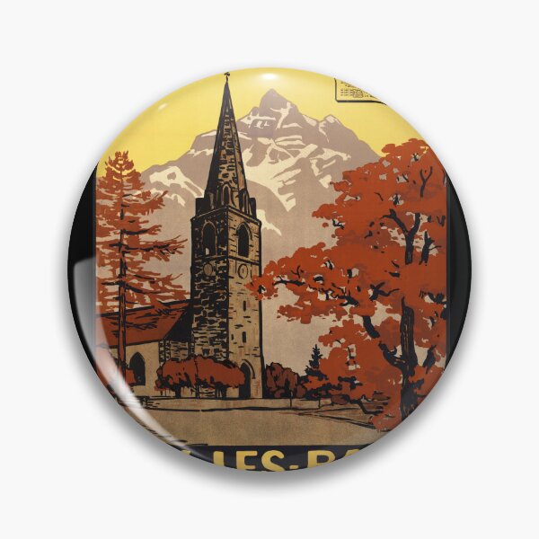 Item preview, Vintage Art Deco Travel Poster | Bex-les-Bains Spa Town | Rhône Valley Switzerland | Early 20th Century Tourism Art designed and sold by artofuniverse.