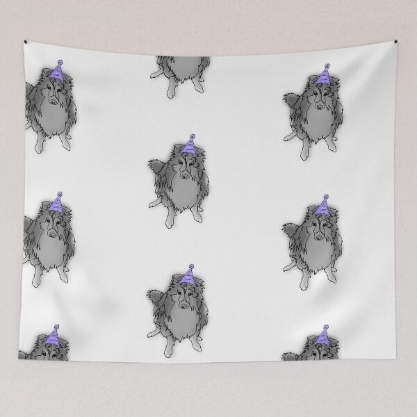 Item preview, Josh the Purple Party Sheltie in a Hat – animalzinhats designed and sold by Ashley’sAnimalz.