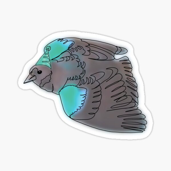 Item preview, Blackbird Celebration – blue Party Hat Bird Illustration designed and sold by Ashley’sAnimals .