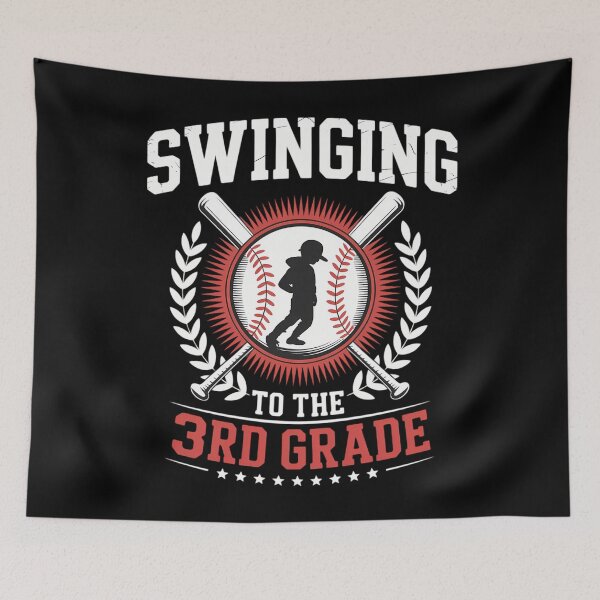 Item preview, Swinging To The 3rd Grade Baseball First Day Of School designed and sold by CookWorldLaughs.