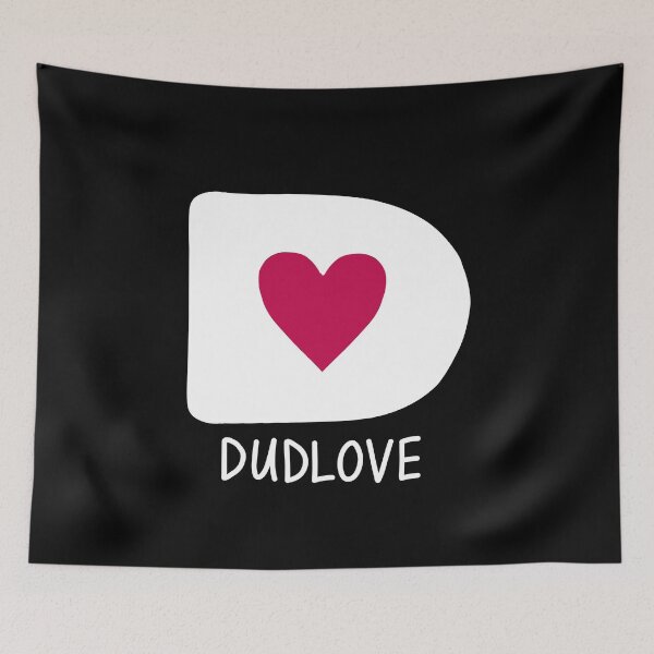 Item preview, DUDLOVE logo dark background designed and sold by dudlove-on-redbubble.