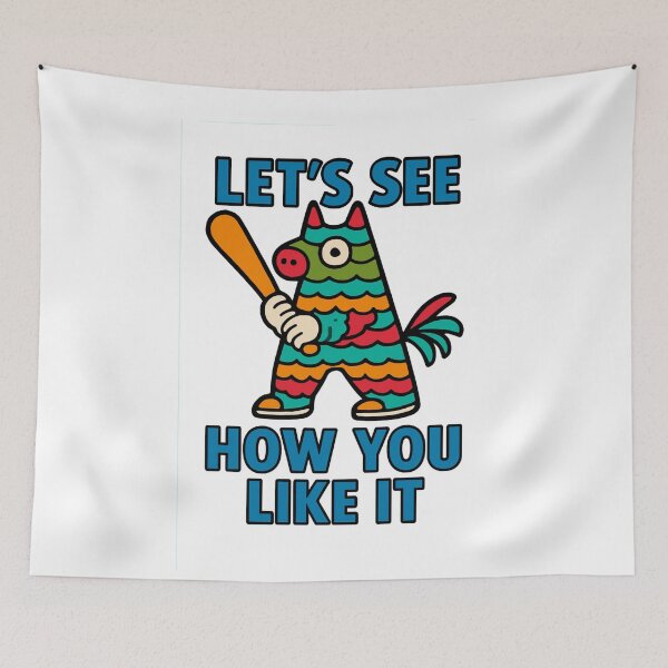 Item preview, Revenge Piñata with Bat – Funny Fiesta Design designed and sold by AnTartstudios.