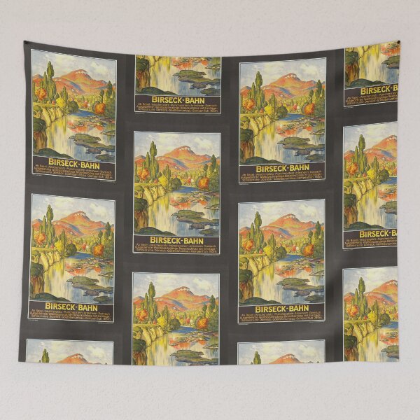 Item preview, Vintage Birseck-Bahn Travel Poster | Art Nouveau Style | Swiss Railway Lithograph | Early 20th Century | Vibrant Colors designed and sold by artofuniverse.