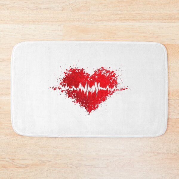 Item preview, Heartbeat Splash – Red Grunge Heart with Soundwave designed and sold by PhotoRK.