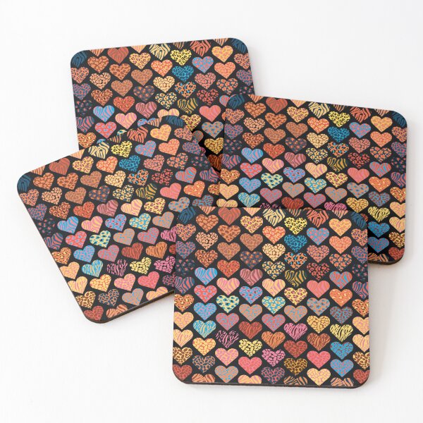 Item preview, Animal Print Heart Pattern – Wild Love Design designed and sold by Kreativa1.