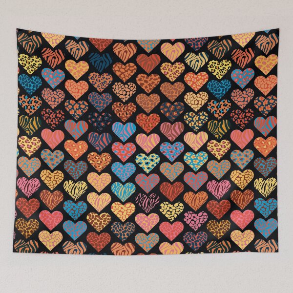Item preview, Animal Print Heart Pattern – Wild Love Design designed and sold by Kreativa1.