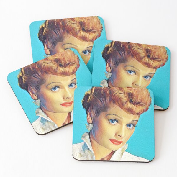 Item preview, Lucille Ball, blue background designed and sold by Pinkgnomie.