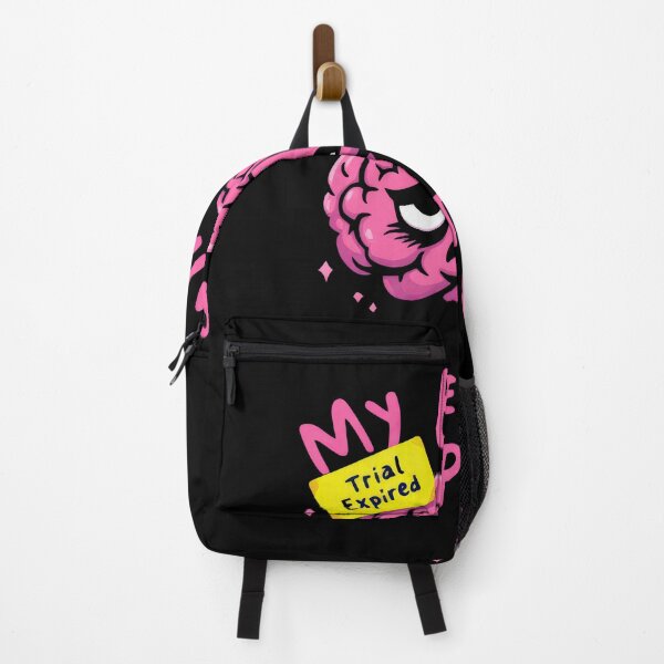 Item preview, There is a pink brain with a sign that says my brain is free trial expired designed and sold by cafegrafis.
