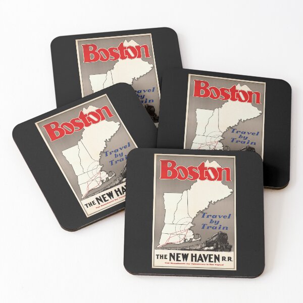 Item preview, Vintage Boston Travel Poster | New Haven Railroad Art | 1930s Train Advertisement | Art Deco Style | New England Map Print designed and sold by artofuniverse.