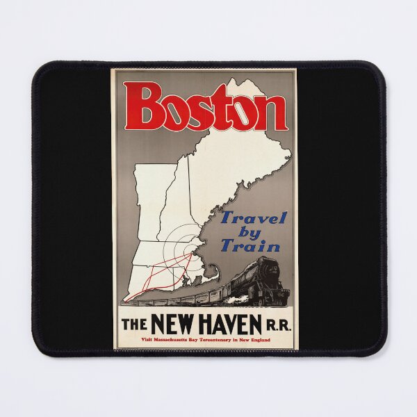 Item preview, Vintage Boston Travel Poster | New Haven Railroad Art | 1930s Train Advertisement | Art Deco Style | New England Map Print designed and sold by artofuniverse.