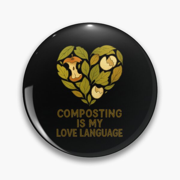 Item preview, Composting Is My Love Language – Eco Heart Design designed and sold by FrameFlow.