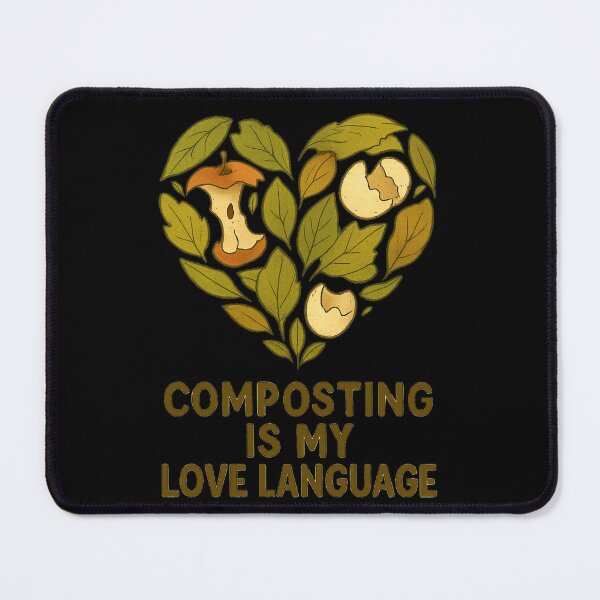 Item preview, Composting Is My Love Language – Eco Heart Design designed and sold by FrameFlow.