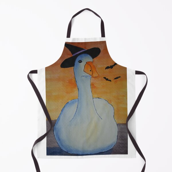 Item preview, Spooky witch goose painting, Halloween decor, silly goose, witch hat designed and sold by RachelEHenry.