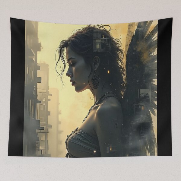 Item preview, Melancholy Urban Angel designed and sold by ShadowAndSlate.