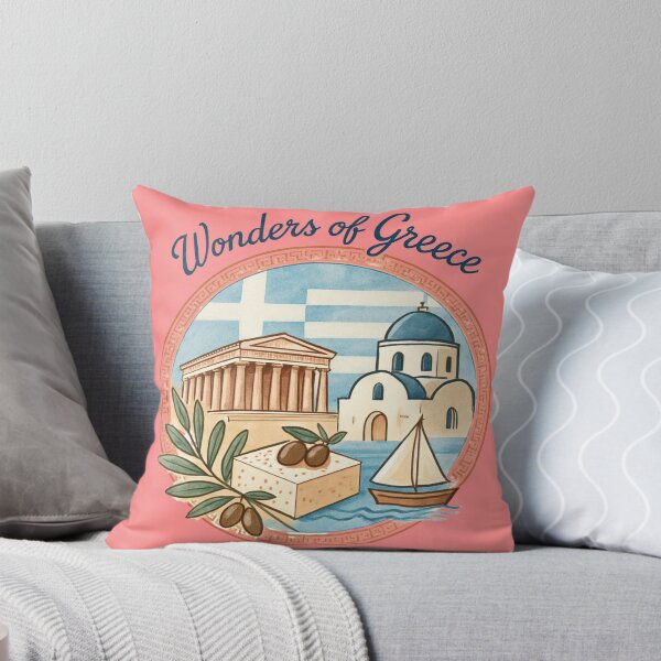 Item preview, Wonders of Greece Vintage Travel Design designed and sold by Timeless Design.