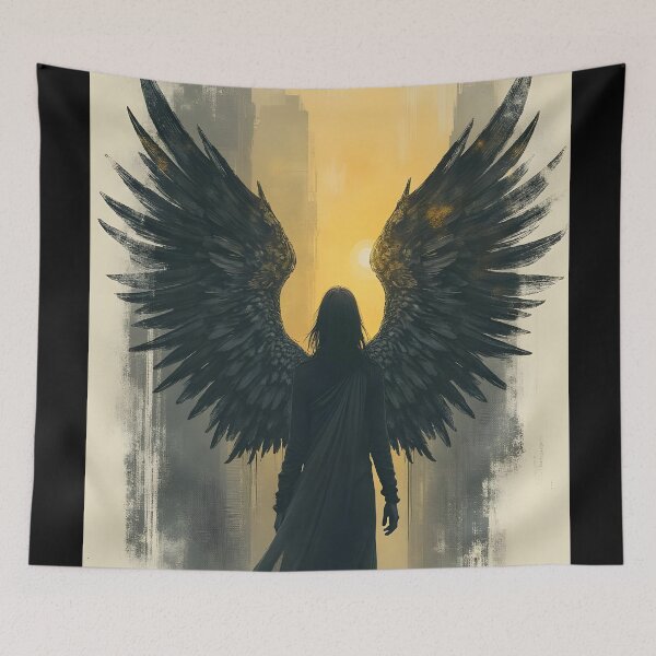 Item preview, Angelic Sunset Silhouette designed and sold by ShadowAndSlate.