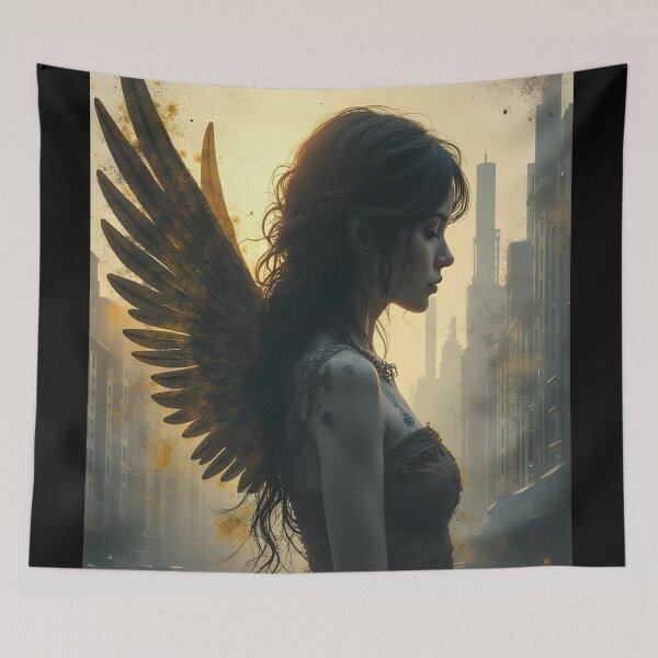 Item preview, Golden Winged Wanderer Urban Street designed and sold by ShadowAndSlate.