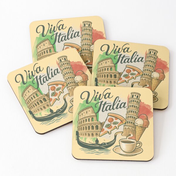 Item preview, Viva Italia - Italian Culture & Landmarks Retro Illustration designed and sold by Timeless Design.
