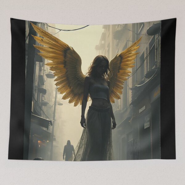 Artikelvorschau, Neon Urban Angel Grunge Art entworfen und verkauft von ShadowAndSlate.
