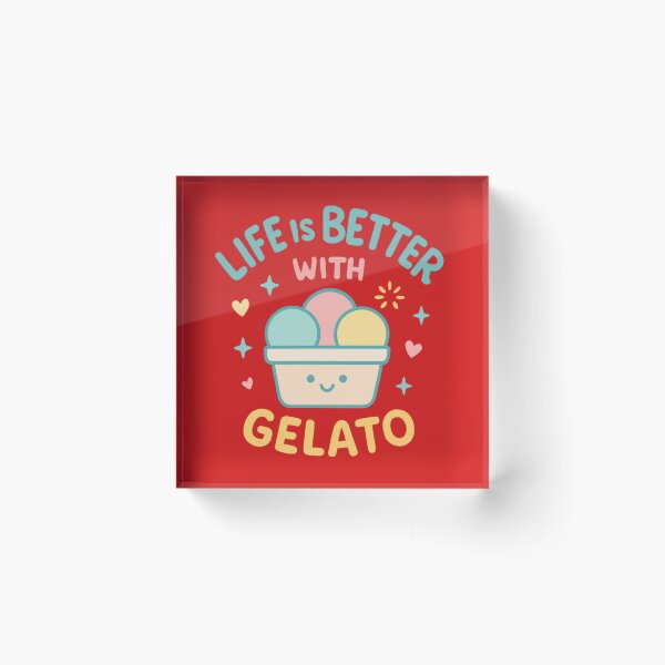 Item preview, Life Is Better With Gelato – Cute Summer Italian Art designed and sold by Timeless Design.