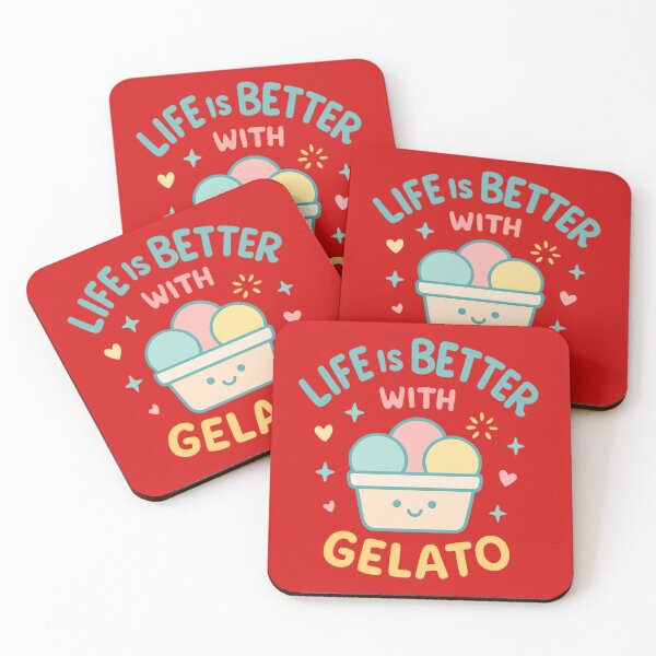 Item preview, Life Is Better With Gelato – Cute Summer Italian Art designed and sold by Timeless Design.