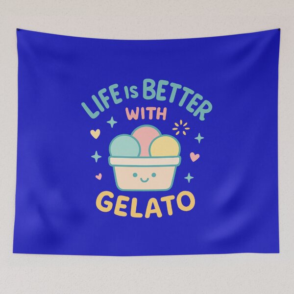 Item preview, Life Is Better With Gelato – Cute Summer Italian Art designed and sold by Timeless Design.