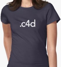 Cinema 4D File Extension Women's Fitted T-Shirt
