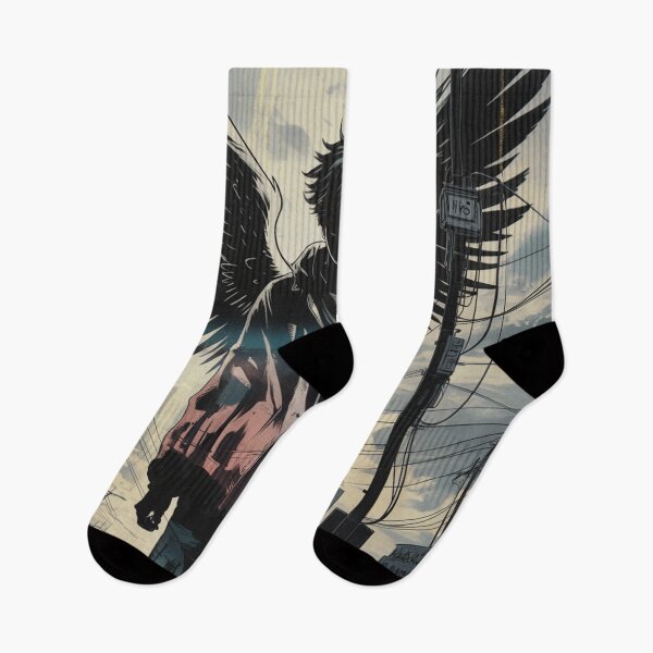 Item preview, Urban Angelic Wanderer Streetscape designed and sold by ShadowAndSlate.
