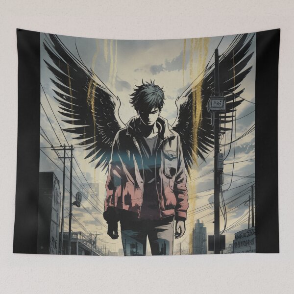 Item preview, Urban Angelic Wanderer Streetscape designed and sold by ShadowAndSlate.