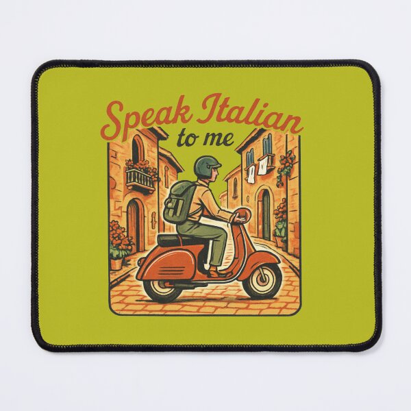 Item preview, Speak Italian to Me – Romantic Vespa Ride in Italy Vintage Travel Art designed and sold by Timeless Design.
