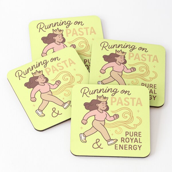 Item preview, Running on Pasta & Royal Energy – Cute Design designed and sold by Timeless Design.
