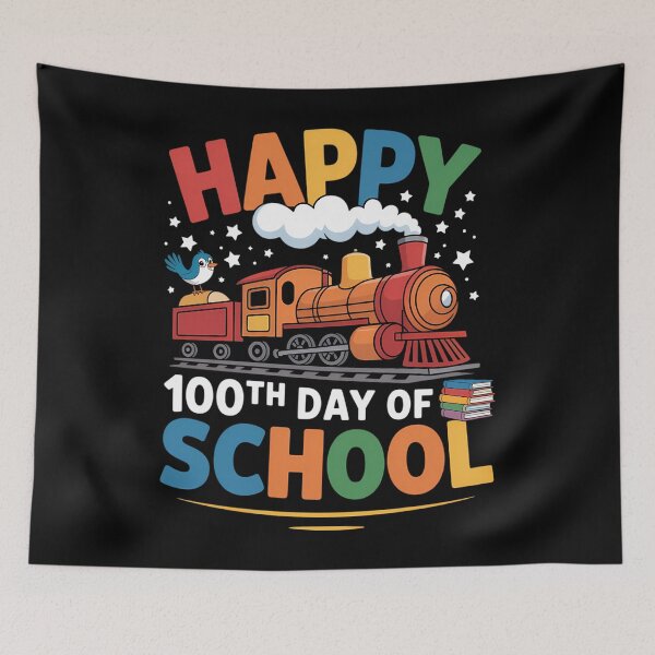Item preview, Train Railroad Happy 100th Day Of School designed and sold by CookWorldLaughs.
