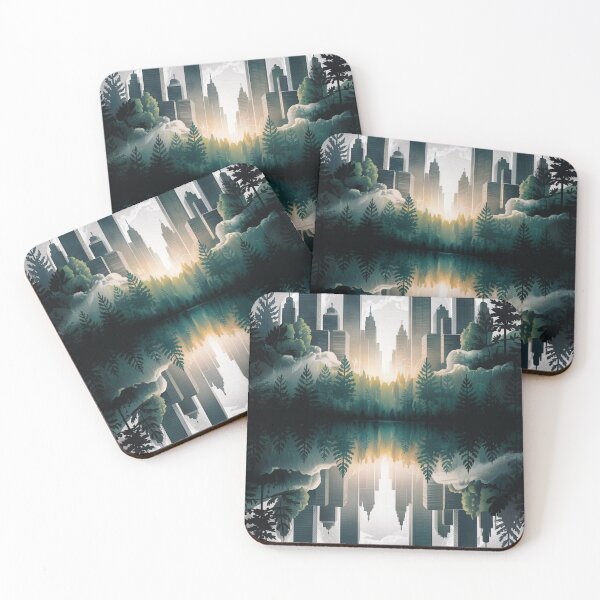 Item preview, Forest City Reflection Moonlight designed and sold by ShadowAndSlate.