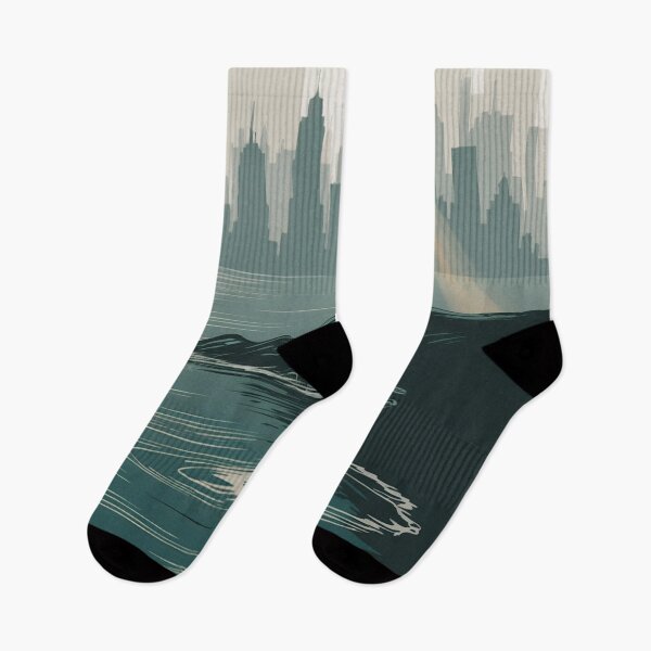 Item preview, Urban Coastline Lighthouse Cityscape designed and sold by ShadowAndSlate.