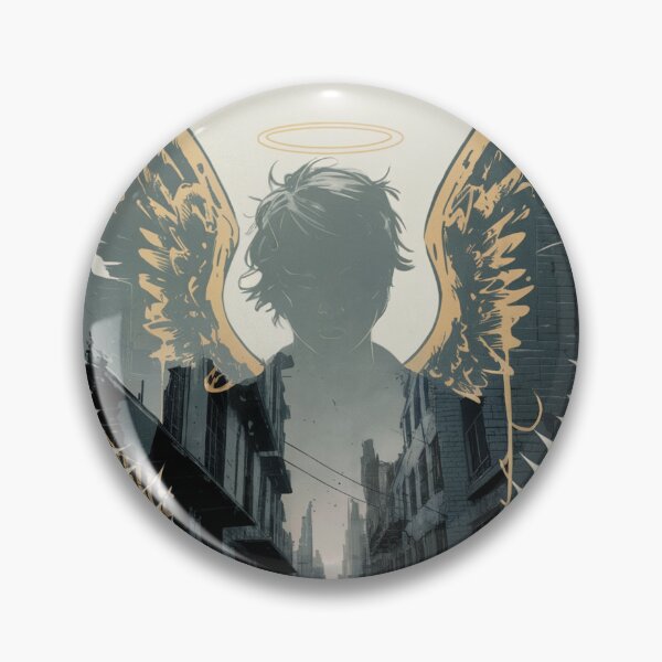 Item preview, Urban Angel Silhouette Golden Halo designed and sold by ShadowAndSlate.