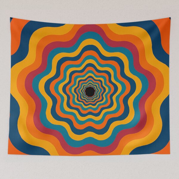 Item preview, Vibrant Retro Psychedelic Wavy Pattern designed and sold by AnTartstudios.