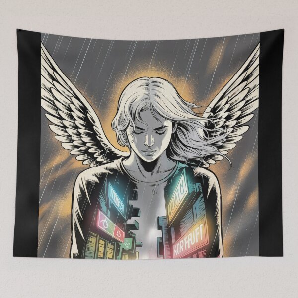 Item preview, Unforgiven Angel Street Art designed and sold by ShadowAndSlate.