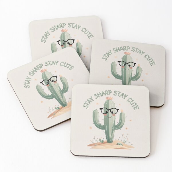 Item preview, Stay Sharp Stay Cute Cactus Art designed and sold by 0606PM.