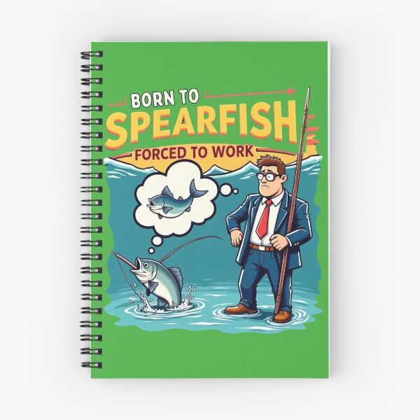 Item preview, Born to Spearfish – Forced to Work | Funny Spearfishing Art designed and sold by Timeless Design.