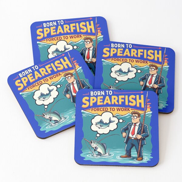 Item preview, Born to Spearfish – Forced to Work | Funny Spearfishing Art designed and sold by Timeless Design.