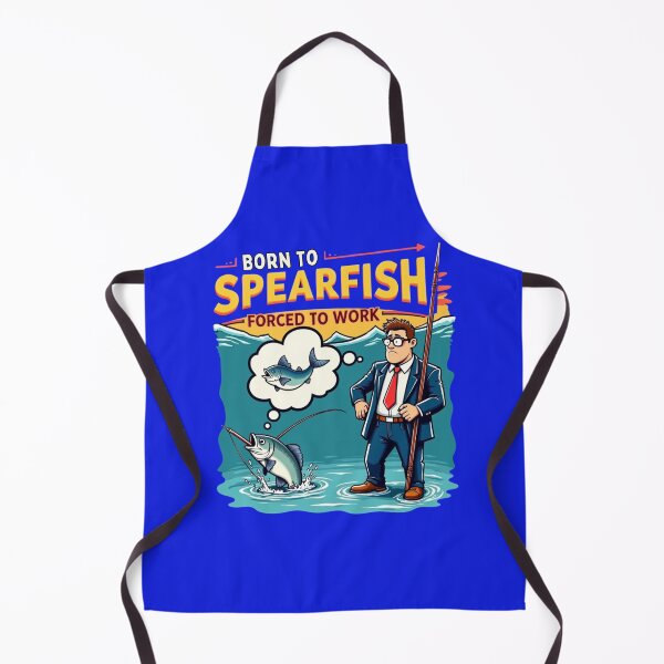 Item preview, Born to Spearfish – Forced to Work | Funny Spearfishing Art designed and sold by Timeless Design.