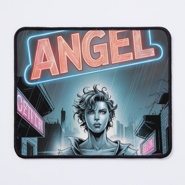 Item preview, Cyberpunk Angel Neon Street Warrior designed and sold by ShadowAndSlate.