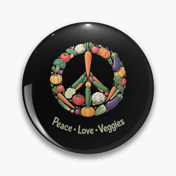 Item preview, Vegetales Planta de alimentos integrales Signo de la paz Paz, amor y vegetales designed and sold by CookWorldLaughs.