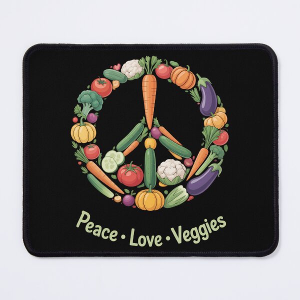 Item preview, Vegetables Whole Food Plant Peace Sign Peace, Love & Veggies designed and sold by CookWorldLaughs.